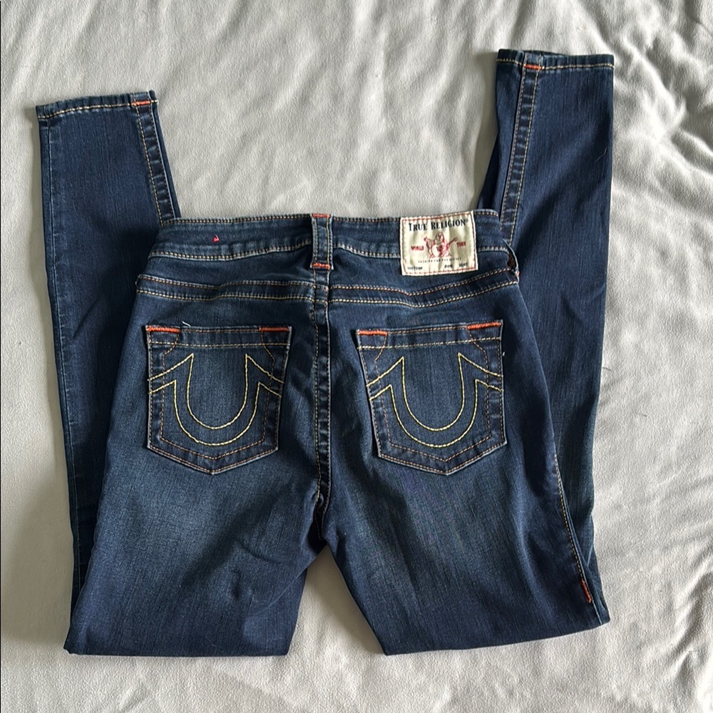 True Religion Women's Dark Blue Skinny Jeans